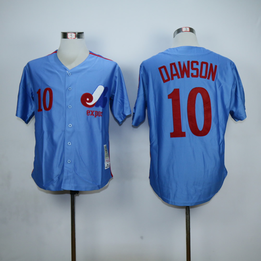 Men Montreal Expos 10 Dawson Blue MLB Jerseys